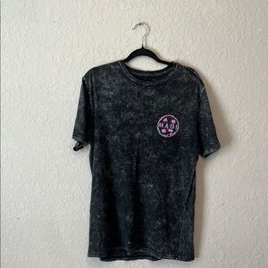 Maui and Sons Black Short Sleeve Tee with Vintage Wash
